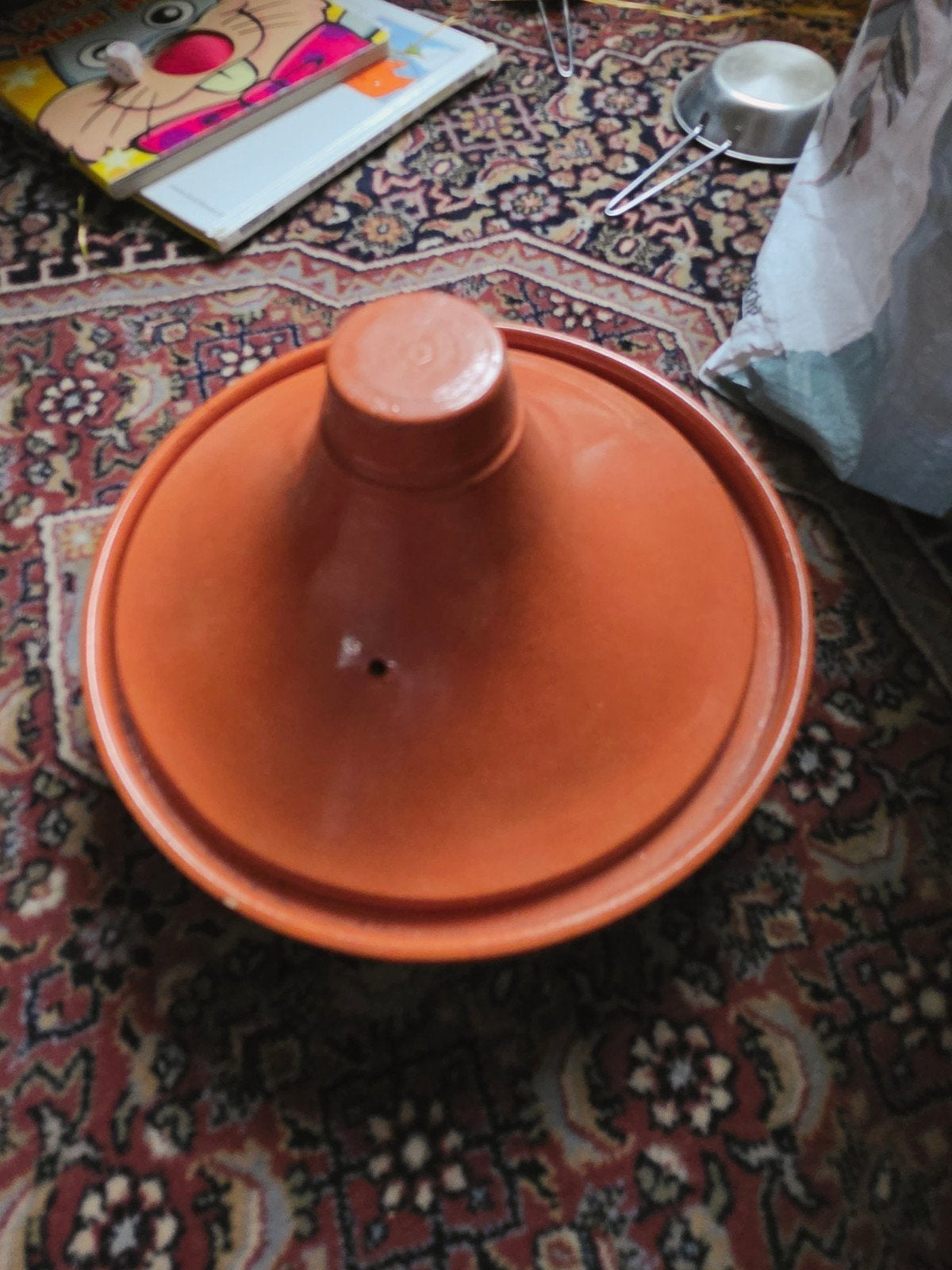Tajine 25cm - Ideaal voor heerlijke stoofschotels, Overige typen, Ophalen of Verzenden, Zo goed als nieuw, Steen/keramiek