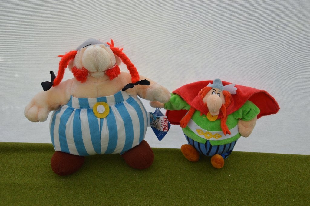 Originele Asterix en Obelix knuffels : 25cm en 18cm uit 1995, Overige karakters, Overige typen, Ophalen of Verzenden, Zo goed als nieuw