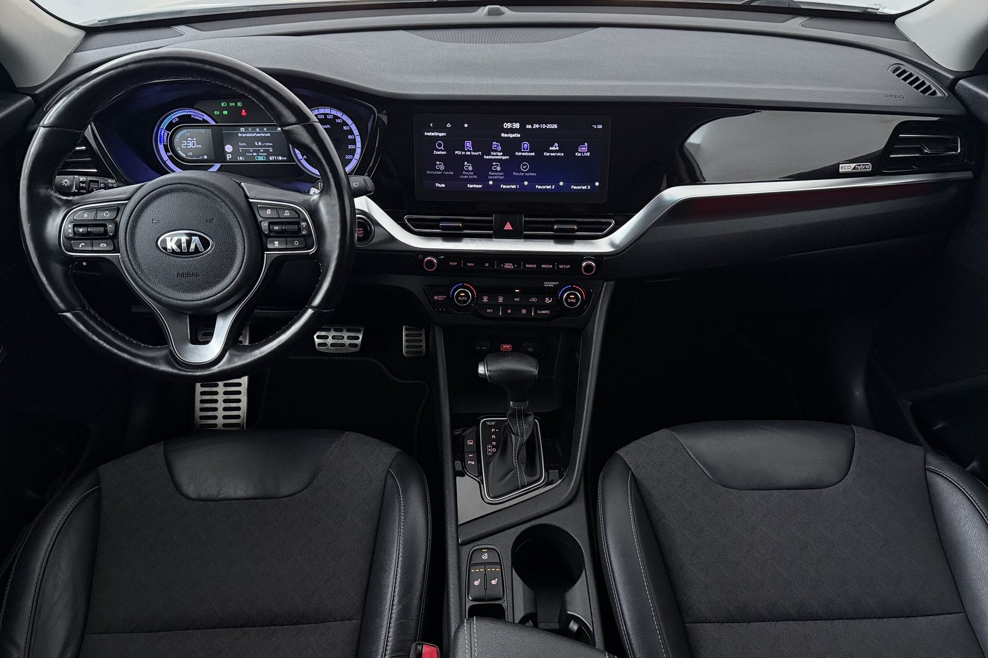 Kia Niro 1.6 GDi Hybrid DynamicPlusLine (CAMERA, STOEL/STUUR, 8 kWh, Gebruikt, Leder en Stof, Origineel Nederlands