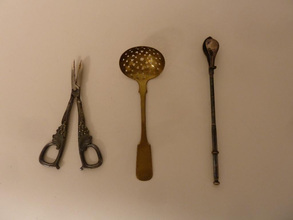 BROCANTE DRIE OUDE KEUKEN GEREEDSCHAPPEN, Ophalen of Verzenden