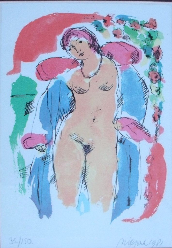 Nic Jonk (1928-1994) - Vrouwelijk naakt - zeefdruk - 35/150, Ophalen