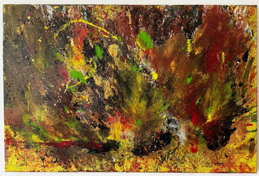 Groot abstract kunstwerk op canvas – Kleurrijk en sfeervol, Ophalen