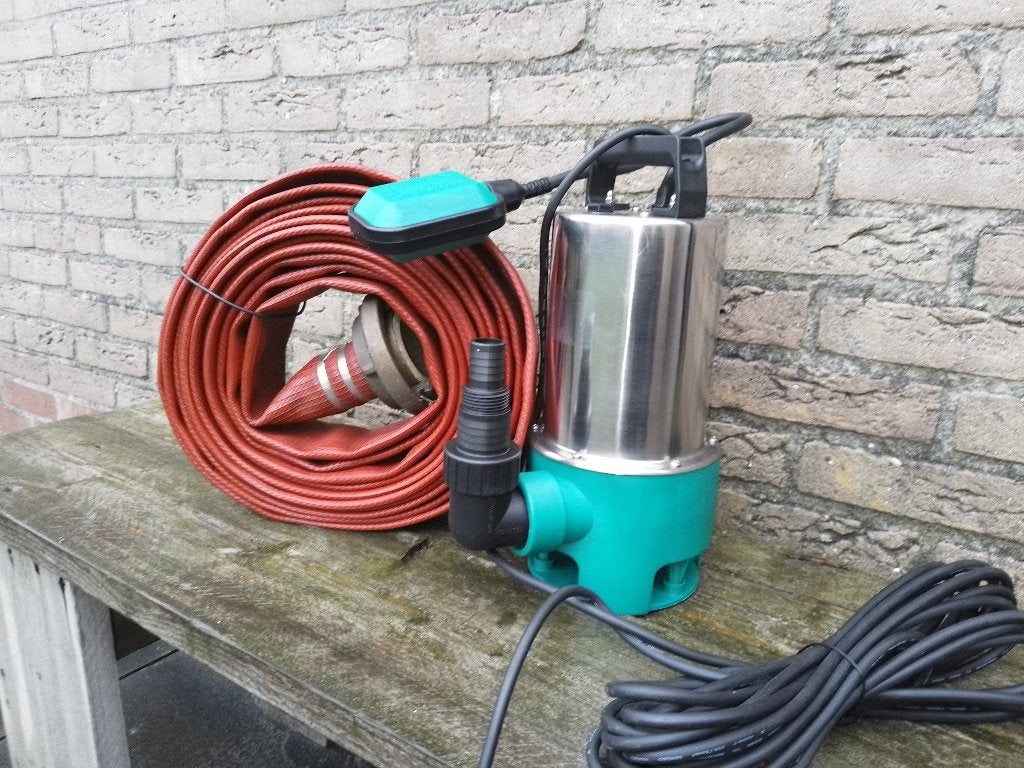 dompelpomp 20m3 tuinpomp klokpomp + 10mtr brandslang pompset, Tuin en Terras, Ophalen, Nieuw, Elektrisch, Dompelpomp