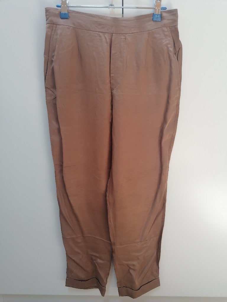 Bimba y Lola satijnen broek bruin maat 36, Kleding | Dames, Bruin, Zo goed als nieuw, Maat 36 (S), Lang