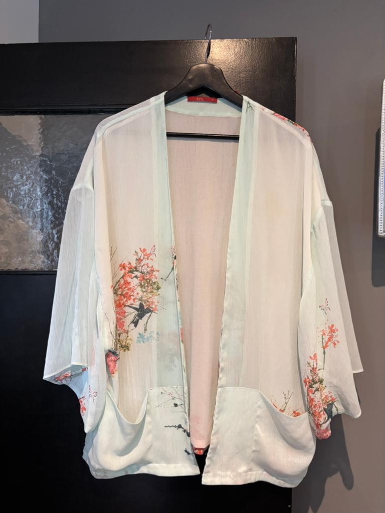 Edc kimono vest maat m, Kleding | Dames, Truien en Vesten, Ophalen of Verzenden, Zo goed als nieuw, Maat 38/40 (M), Blauw