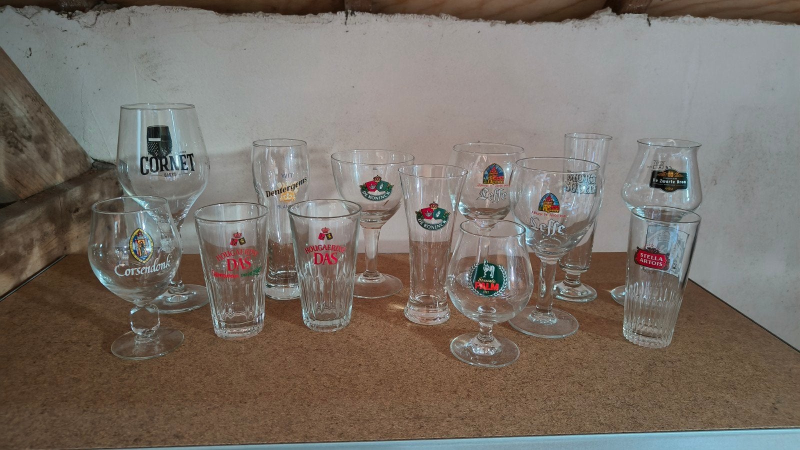 Belgische bierglazen collectie, Verzamelen, Biermerken, Ophalen, Gebruikt, Glas of Glazen