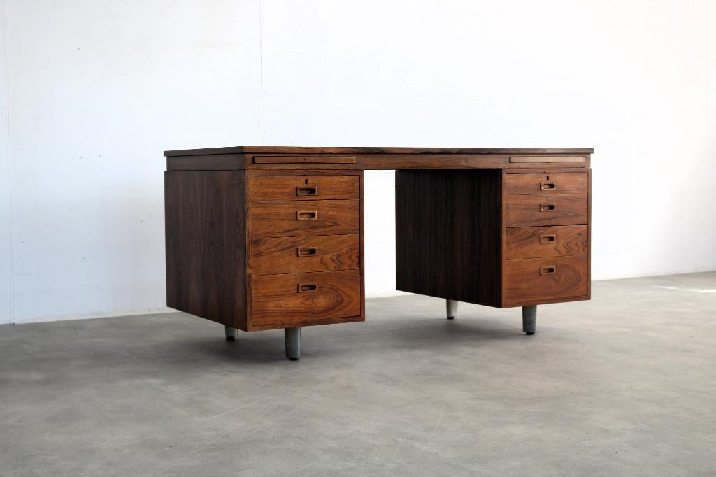 vintage bureau | rosewood | Nipu | jaren 60, Gebruikt, ., Ophalen of Verzenden, .