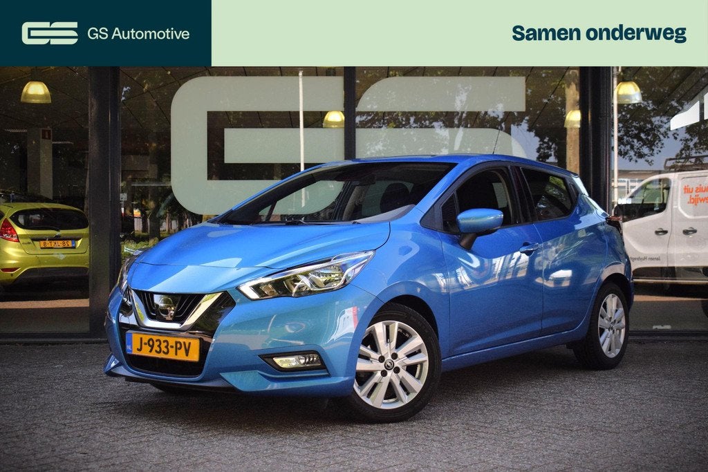 Nissan Micra 1.0 IG-T N-Connecta |CAMERA|CRUISE|AIRCO|NAVI, Auto's, Nissan, Euro 6, Blauw, Origineel Nederlands, Onderhoudsboekje