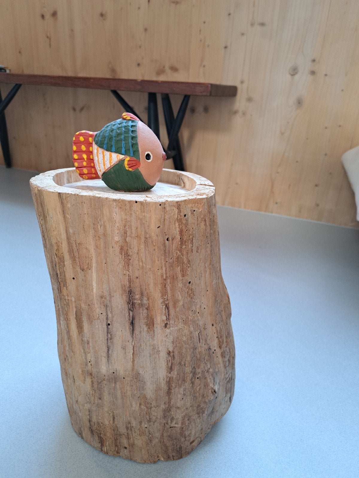 bijzettafeltje hout, Ophalen of Verzenden, Rond, Hout, Minder dan 30 cm