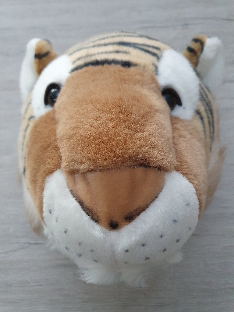 pluche tijgerkop, Ophalen of Verzenden, Zo goed als nieuw, Ophangbaar, Wanddecoratie