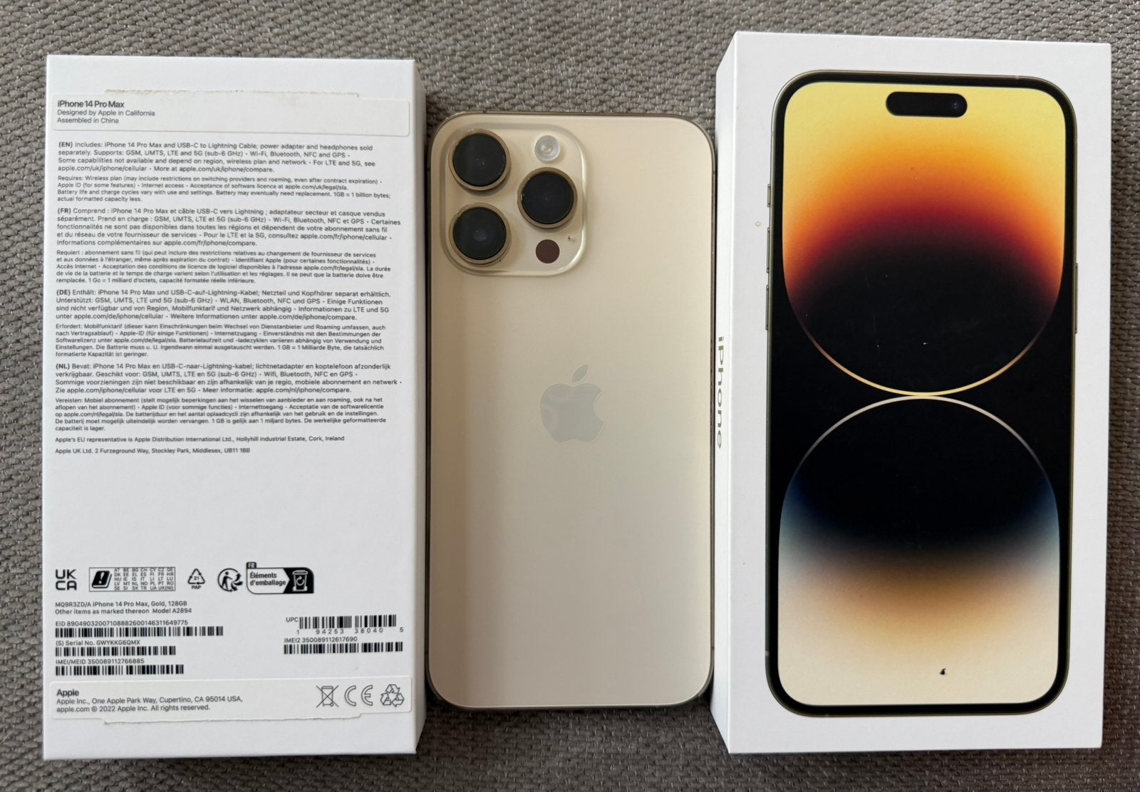 iPhone 14 Pro Max - Zo goed als nieuw + 15 hoesjes en laadkb, Telecommunicatie, Mobiele telefoons | Apple iPhone, Ophalen, 128 GB