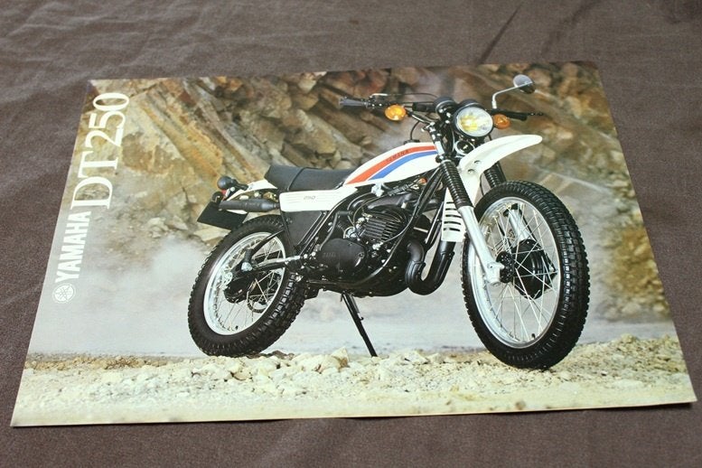 Yamaha DT250 motorfiets verkoop folder DT 250, Ophalen of Verzenden, Yamaha