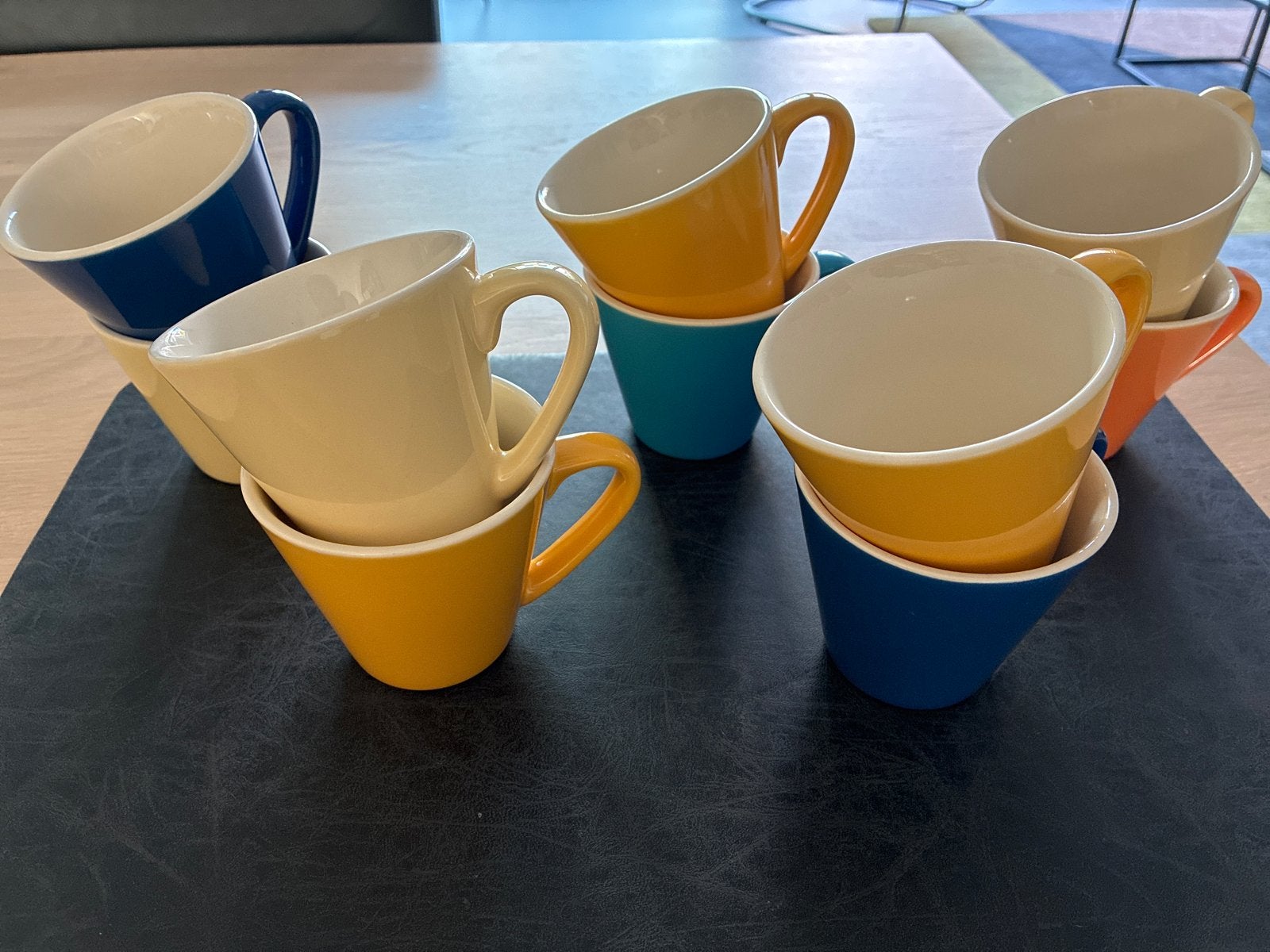10 HEMA Retro Koffiekopjes - Diverse Kleuren, Ophalen of Verzenden, Meerkleurig, Overige merken, Overige typen