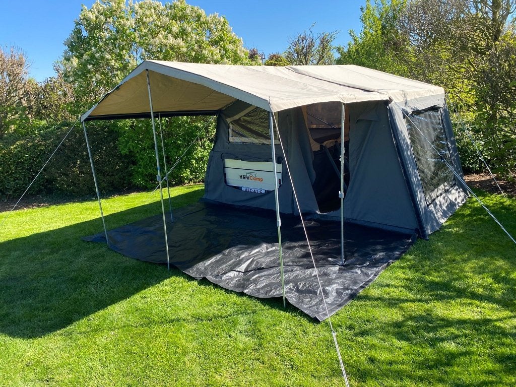 Henicamp 2025 Demo vouwwagen stoere tentrailer 2 persoons, Tot en met 2, Antraciet, Ophalen, Overige merken