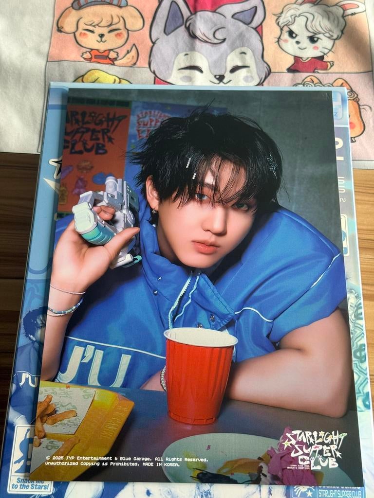 Stray Kids Changbin poster starlight supper club, Ophalen of Verzenden, Zo goed als nieuw, Foto of Kaart