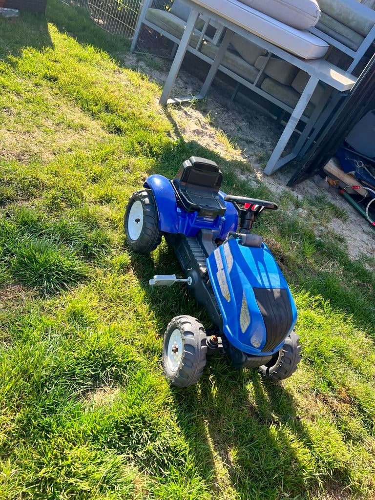 Blauwe traptractor voor kinderen, Ophalen of Verzenden, Gebruikt, Trapvoertuig