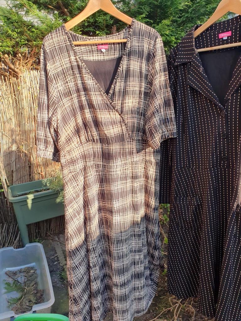 Jurk Tante Betsy Julia Hatch Black 3XL, Kleding | Dames, Jurken, Tante Betsy, Zwart, Maat 46/48 (XL) of groter, Ophalen of Verzenden