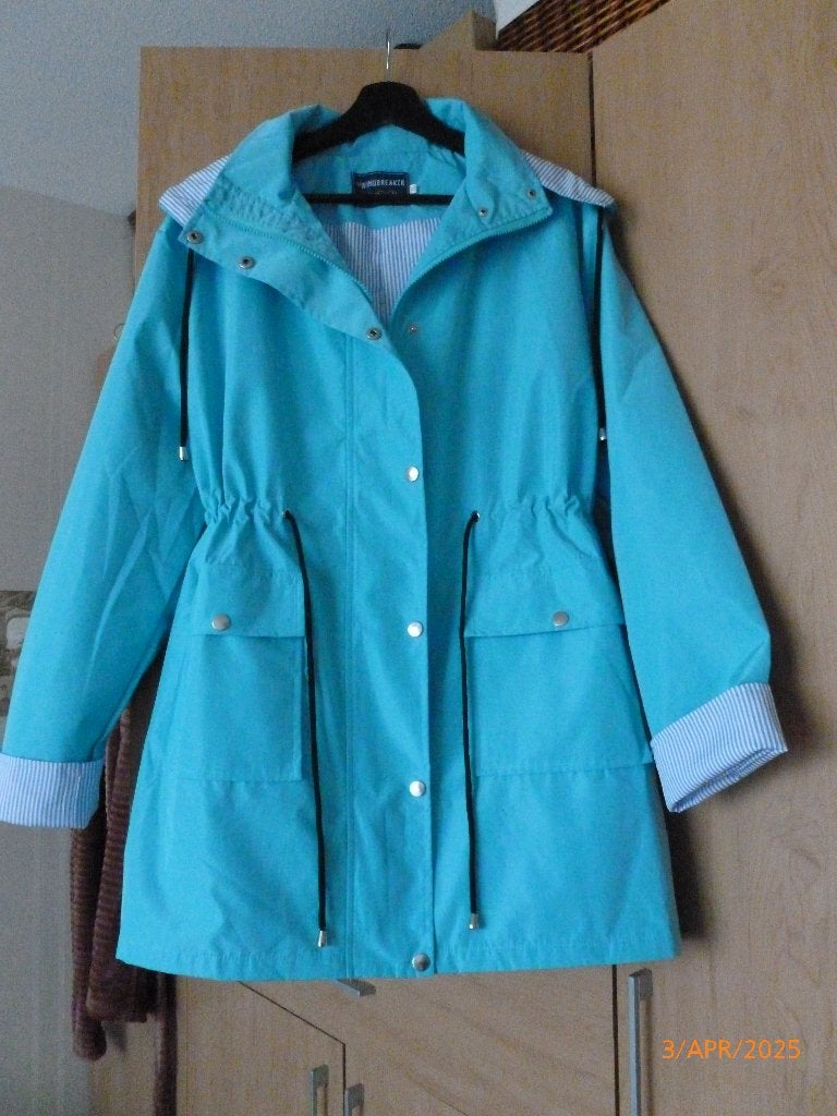 Turquoise Windbreaker Jas - Maat XL, Blauw, Maat 42/44 (L), Nieuw, Ophalen of Verzenden