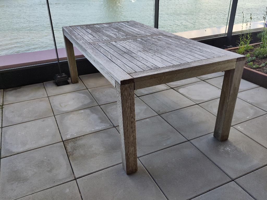 houten tuintafel, Tuin en Terras, Tuintafels, Gebruikt, Rechthoekig, Hout, Ophalen