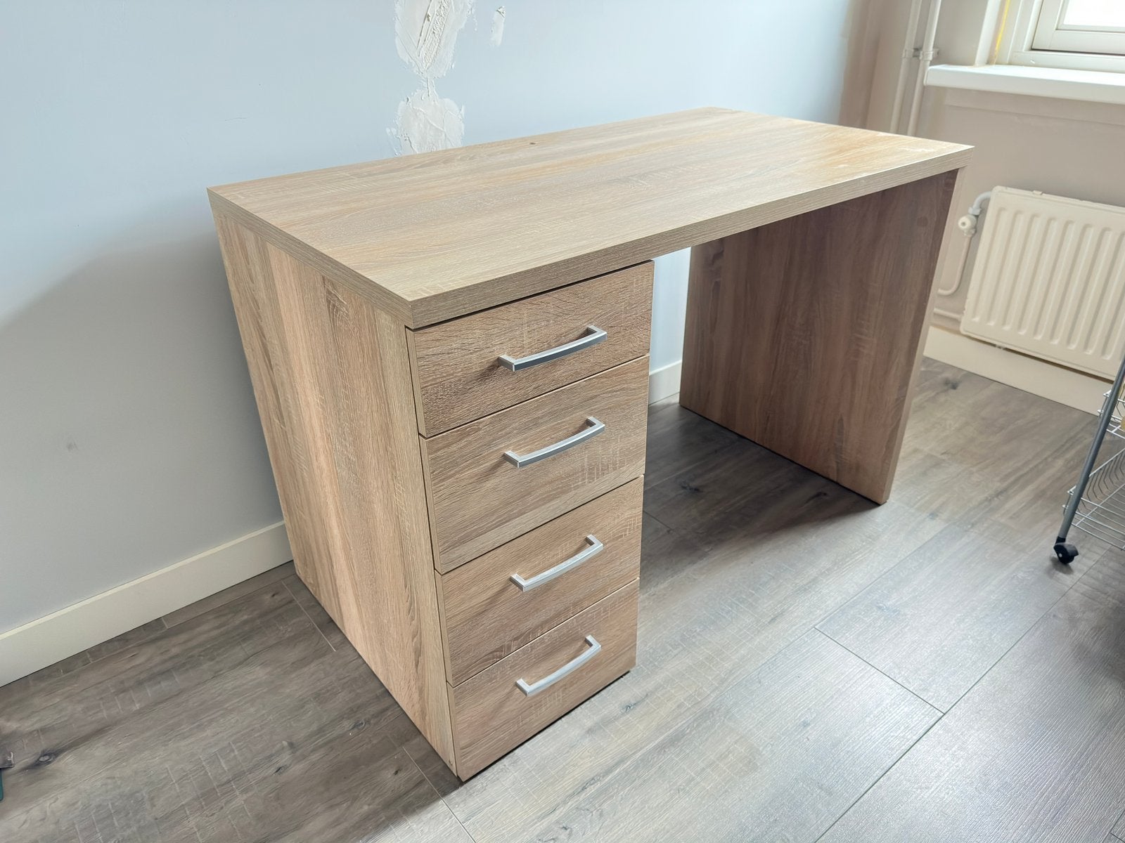 Bureau 110x60x75, Ophalen, 110 cm, Met lades, Bruin