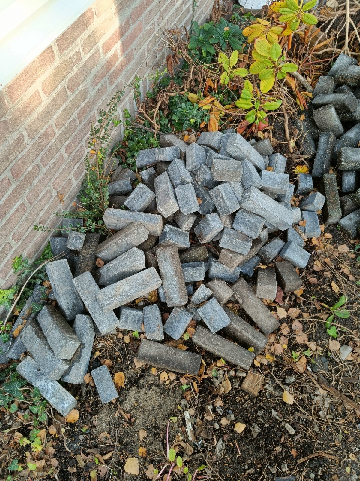 Betonklinkers grijs en geel, Ophalen, Gebruikt, Beton, Klinkers