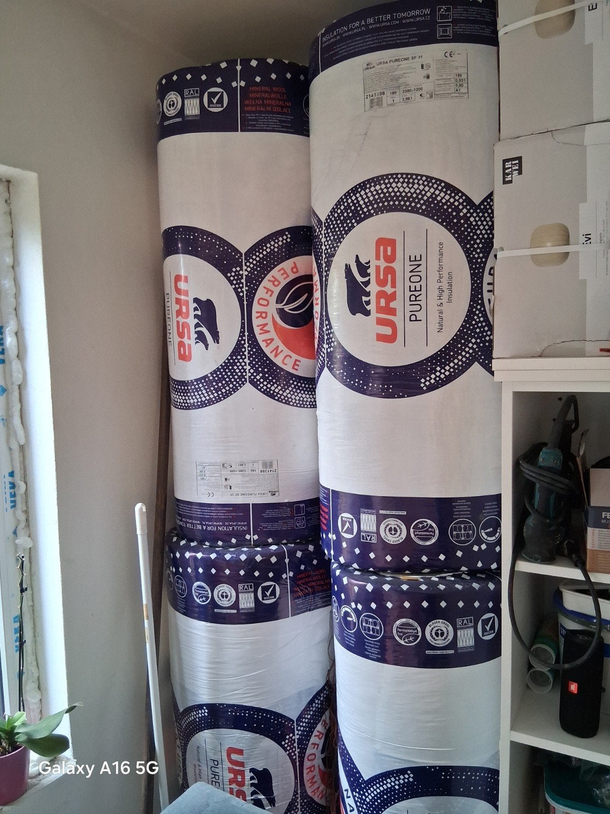 URSA PUREONE SF 31 Isolatie rollen - 5 nieuw, 1 geopend, Ophalen, Dakisolatie, 12 cm of meer, Nieuw