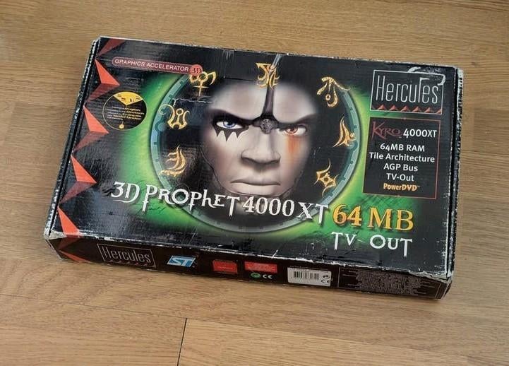 Hercules 3D Prophet 4000XT 64mb | Kyro | compleet in doos, Computers en Software, Ophalen