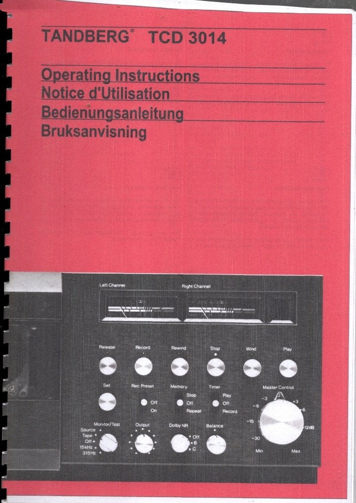 gebruksaanwijzing TANDBERG 3014, Verzenden, Nieuw