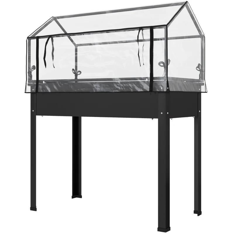 Verhoogde kweekbak met kas - 100x48x124 cm, 100 cm of meer, Nieuw, Ophalen of Verzenden, Balkon