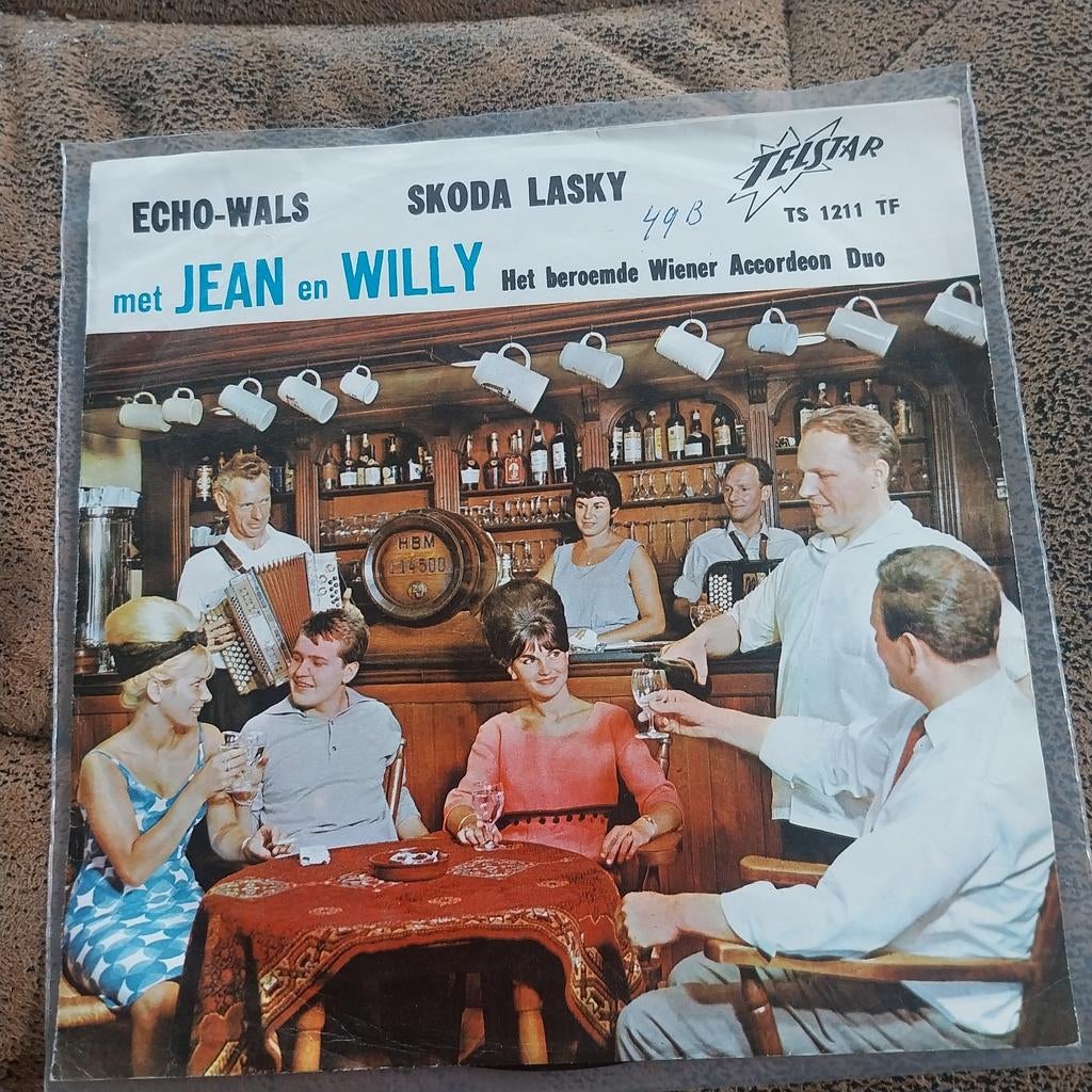 Jean en Willy - Echo-Wals / Skoda Lasky (Single), Gebruikt, 7 inch, Single, Ophalen of Verzenden