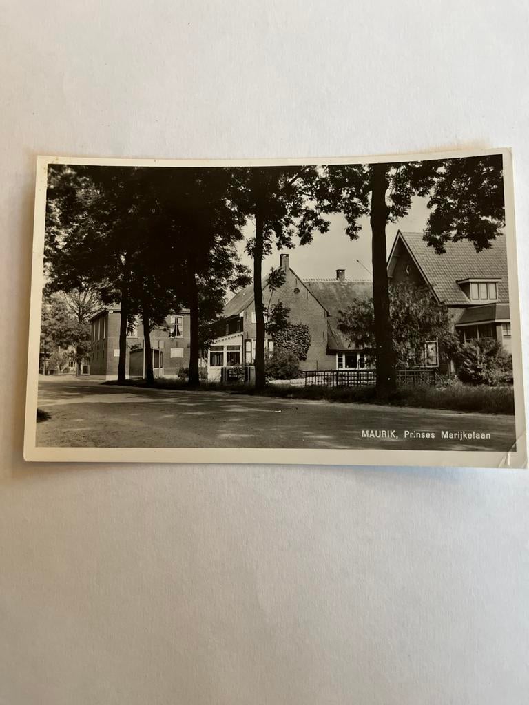 ansichtkaart Maurik, Prinses Marijkelaan, Verzamelen, Ophalen of Verzenden, 1940 tot 1960, Gelopen, Gelderland