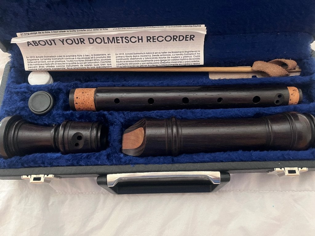 DOLMETSCH ebbenhouten altblokfluit, Muziek en Instrumenten, Blaasinstrumenten | Blokfluiten, Ophalen of Verzenden, Gebruikt, Alt
