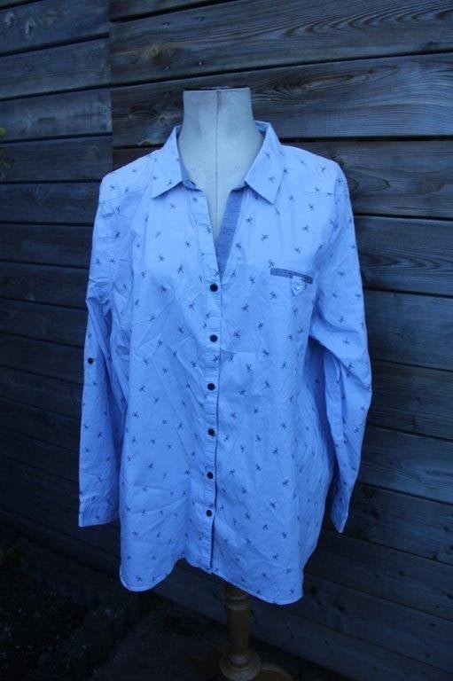 Blouse lichtblauw Paprika mt T6 (54) Vaste prijs, Blauw, Blouse of Tuniek, Ophalen of Verzenden, Zo goed als nieuw