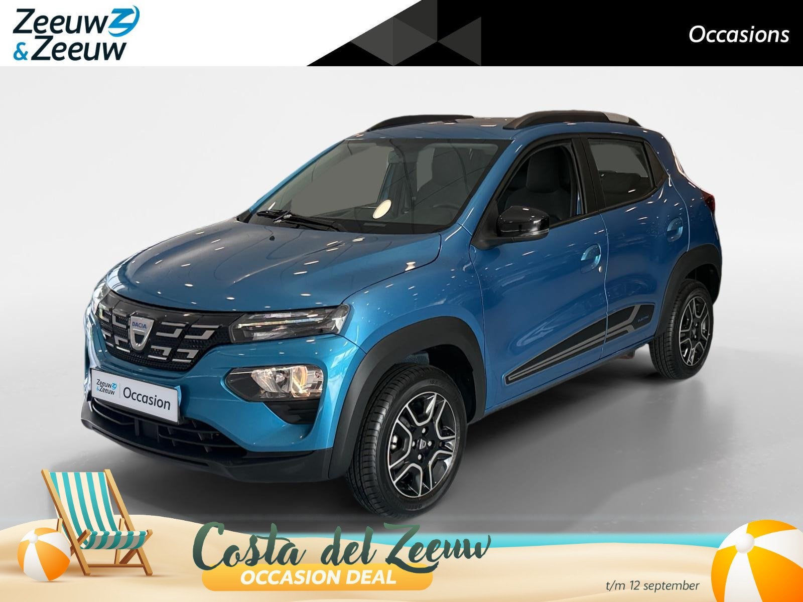 Dacia Spring Comfort 27 kWh *Automaat*Bluetooth*Airco*Lage K, Auto's, 12 maanden, Gebruikt, Zwart, Leder en Stof