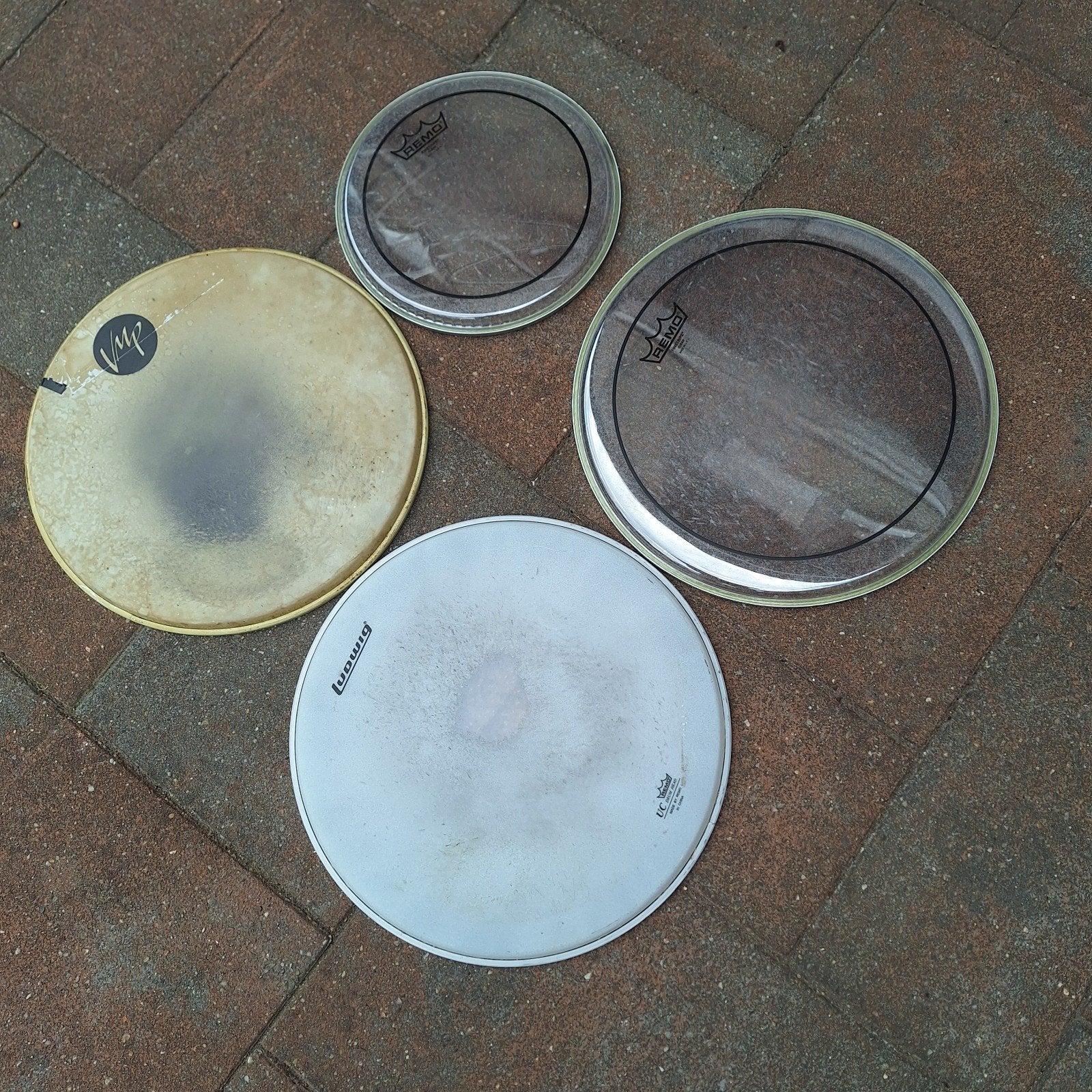 4 drumvellen, Muziek en Instrumenten, Percussie, Ophalen of Verzenden, Gebruikt