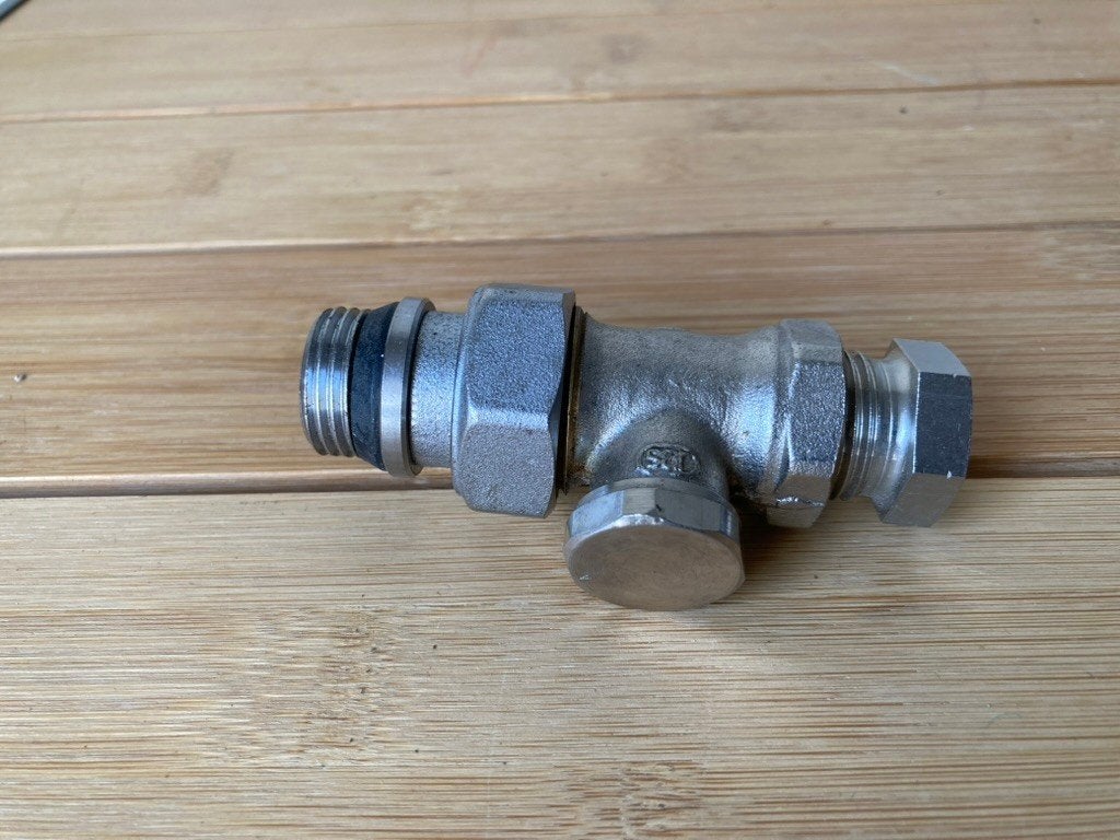 Voetventiel1/2x15knel radiator-voetventiel1/2R voetventiel, Ophalen of Verzenden, Nieuw