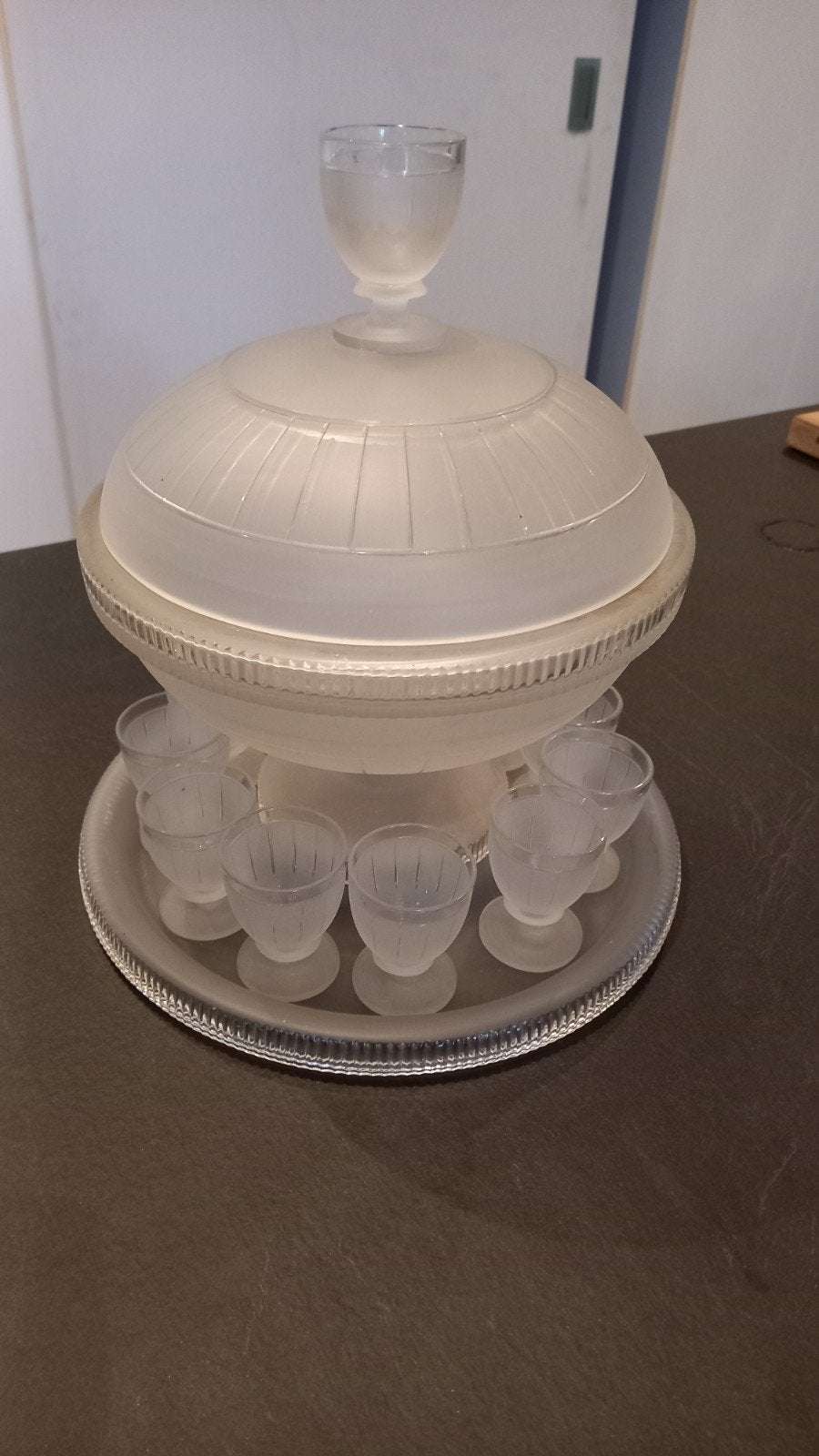 Antiek eier- en dessertservies, Ophalen of Verzenden