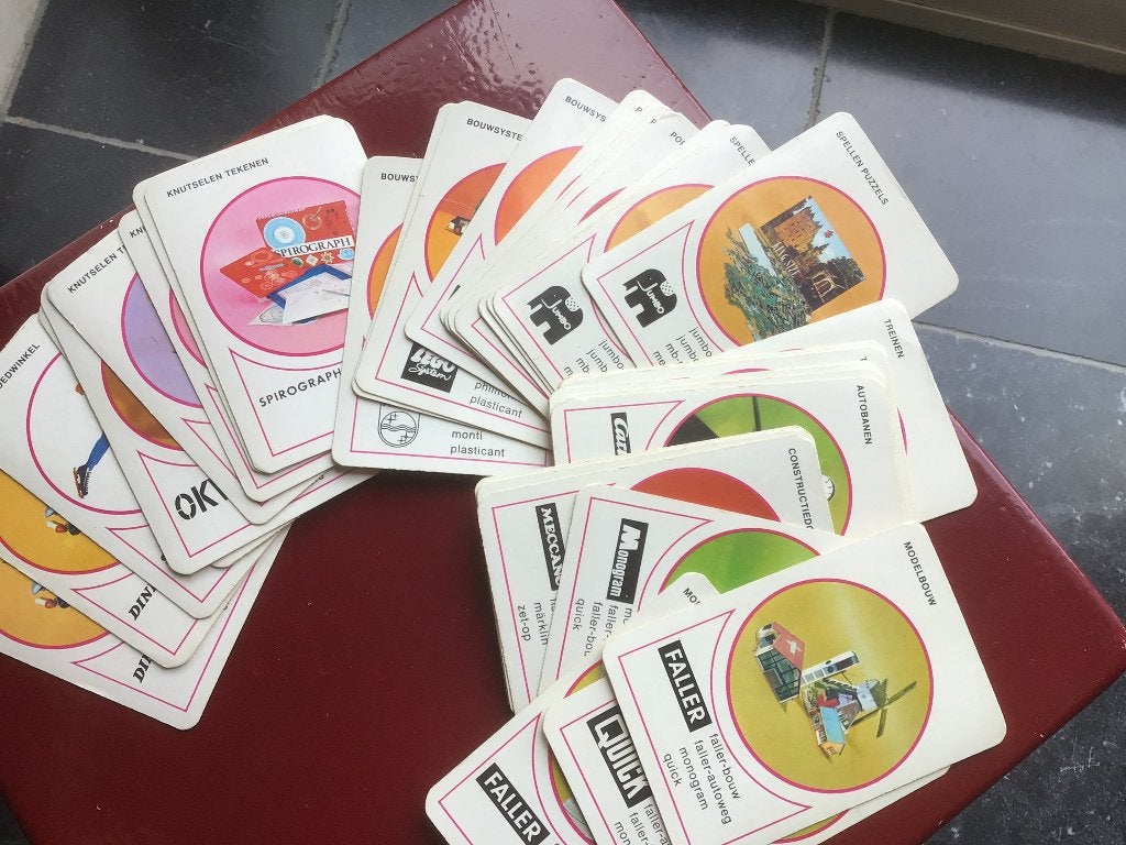 Kwartetkaarten, oud vintage speelkaarten 36 x alleen zonder, Verzamelen, Ophalen of Verzenden, Zo goed als nieuw, Kwartet(ten)
