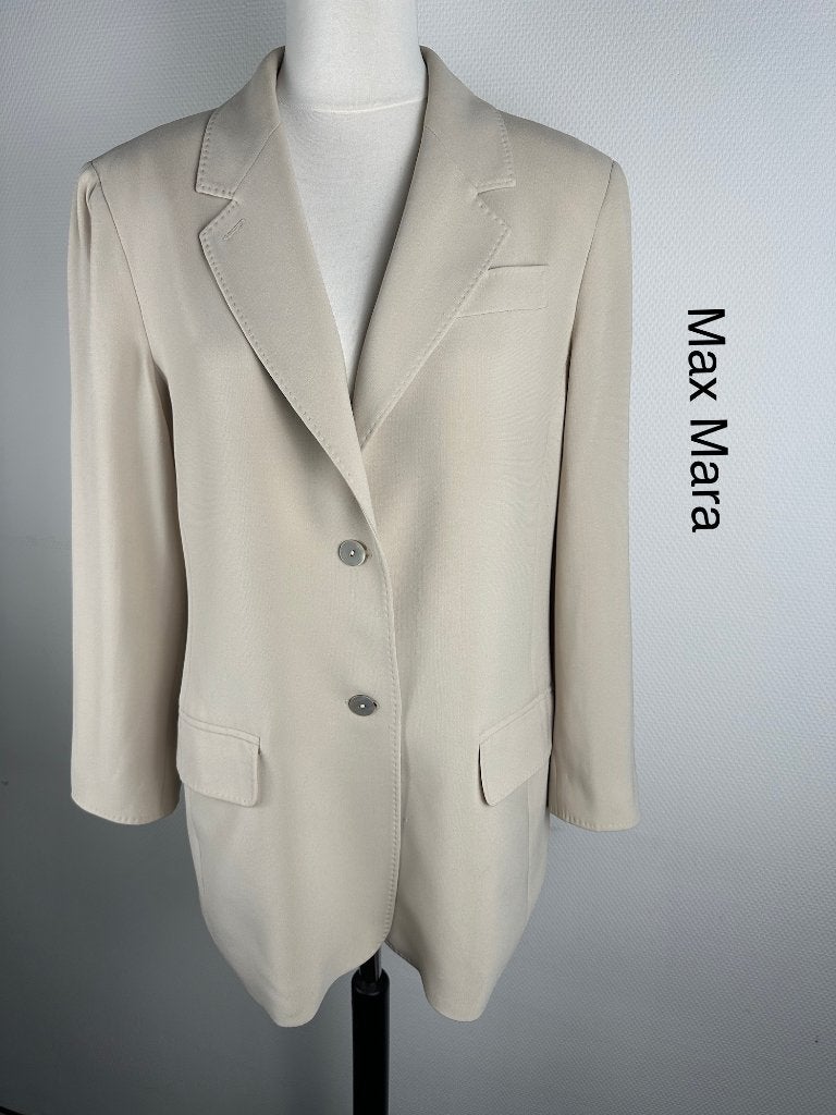 Max Mara Blazer  (mt: 40) 12,3/735, Maat 38/40 (M), Beige, Max Mara, Max Mara