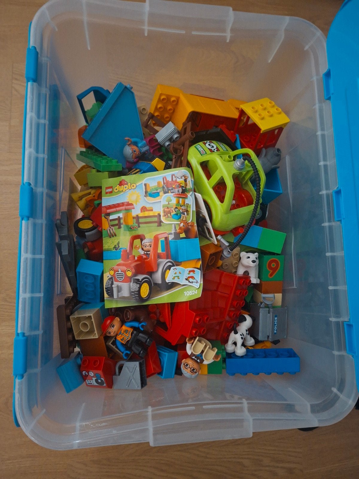 Grote doos met LEGO Duplo trein en figuren, Ophalen, Inclusief minifiguren, Gebruikt, Duplo