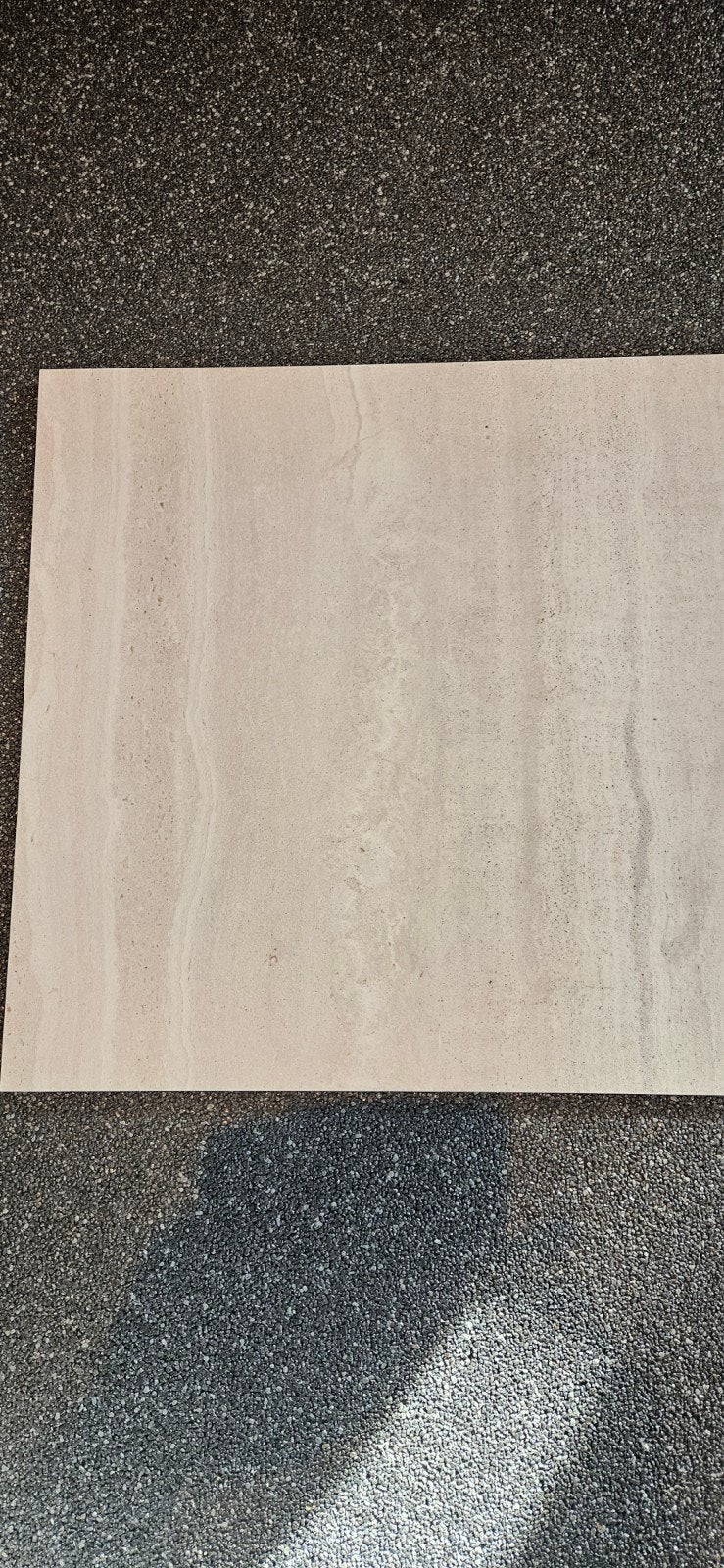 Mat beige travertin vloertegels10mm d, Ophalen, 60 cm of meer, Nieuw, 10 m² of meer