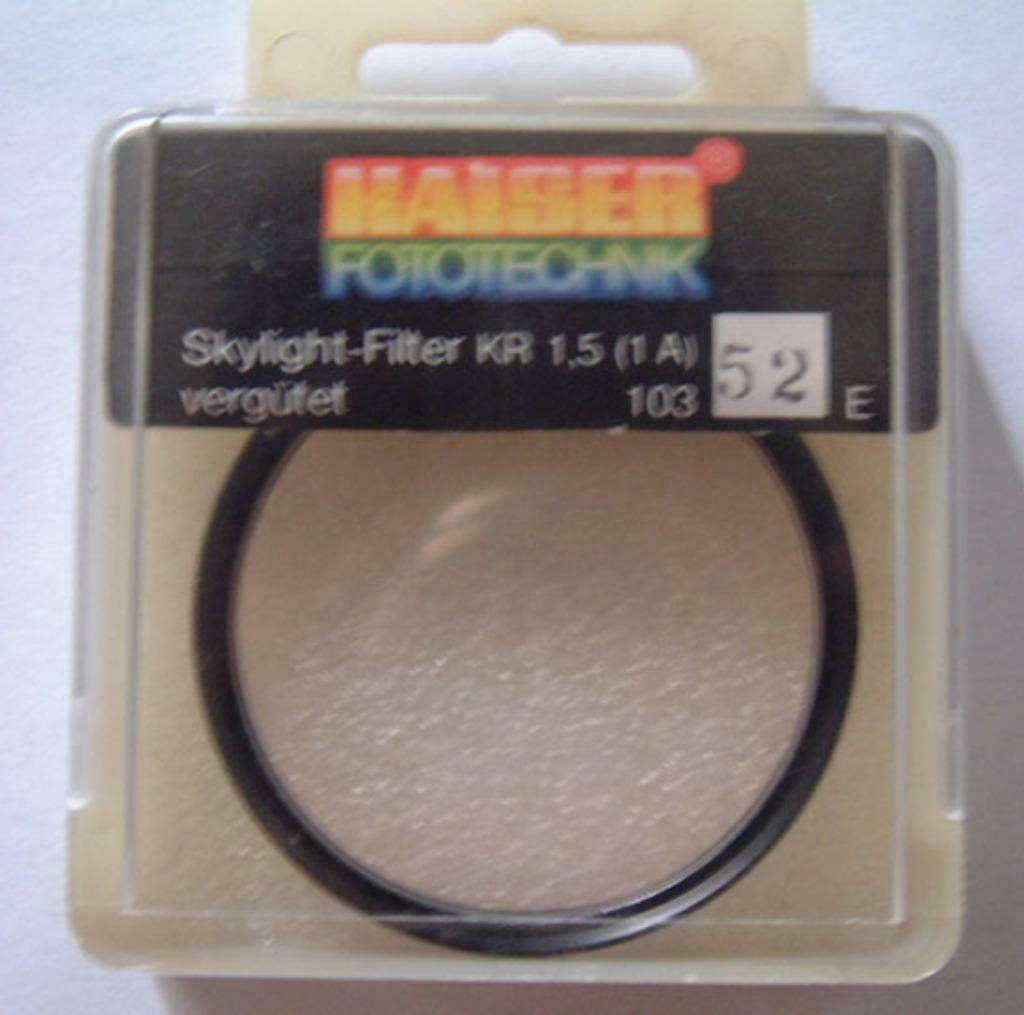Filter Kaiser Skylight - 52 mm KR 1,5 (1 A ) 103 52E Nieuw, Ophalen of Verzenden, Nieuw, 50 tot 60 mm, UV-filter
