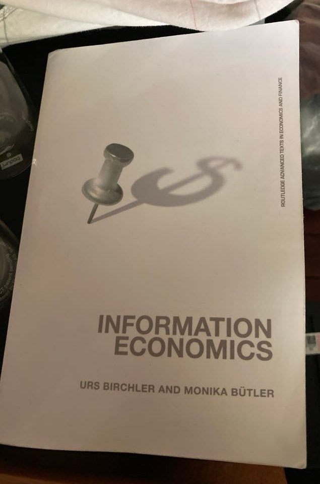 Information Economics - Urs Birchler & Monika Bütler, Boeken, Ophalen of Verzenden, Zo goed als nieuw, Economie en Marketing
