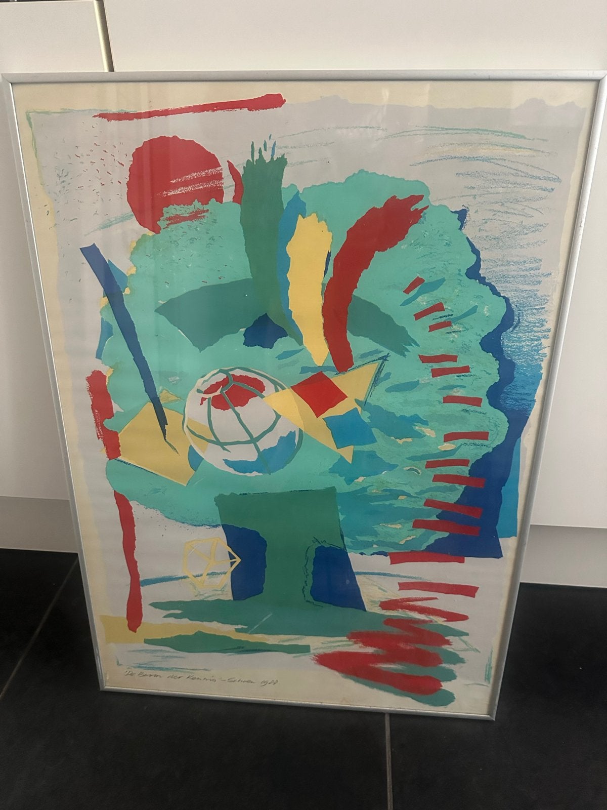 De Boom der Kennis - Zeefdruk van Jan Schoen (1988), Gelimiteerde oplage, Ophalen, Abstract, Zeefdruk