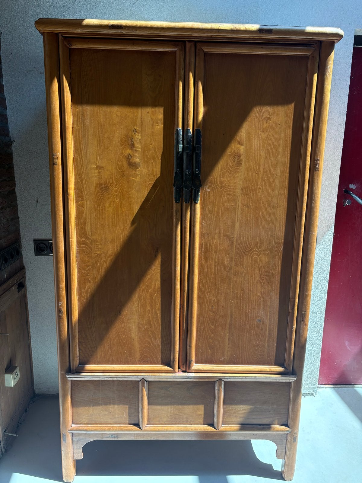 Antieke Chinese Bruidskast / Noodle Cabinet - Lichthout, Ophalen