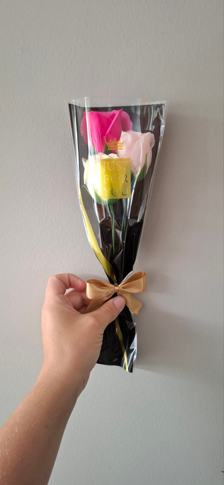 Bedankje einde schooljaar juf meester zeep roosjes bloemen, Hobby en Vrije tijd, Ophalen of Verzenden, Nieuw