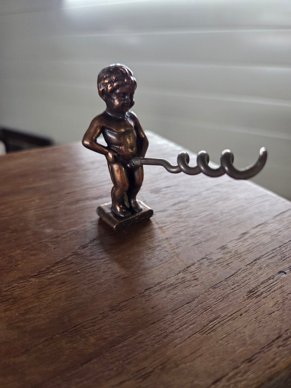 Manneke Pis Brussel kurkentrekker brons, koper, Ophalen