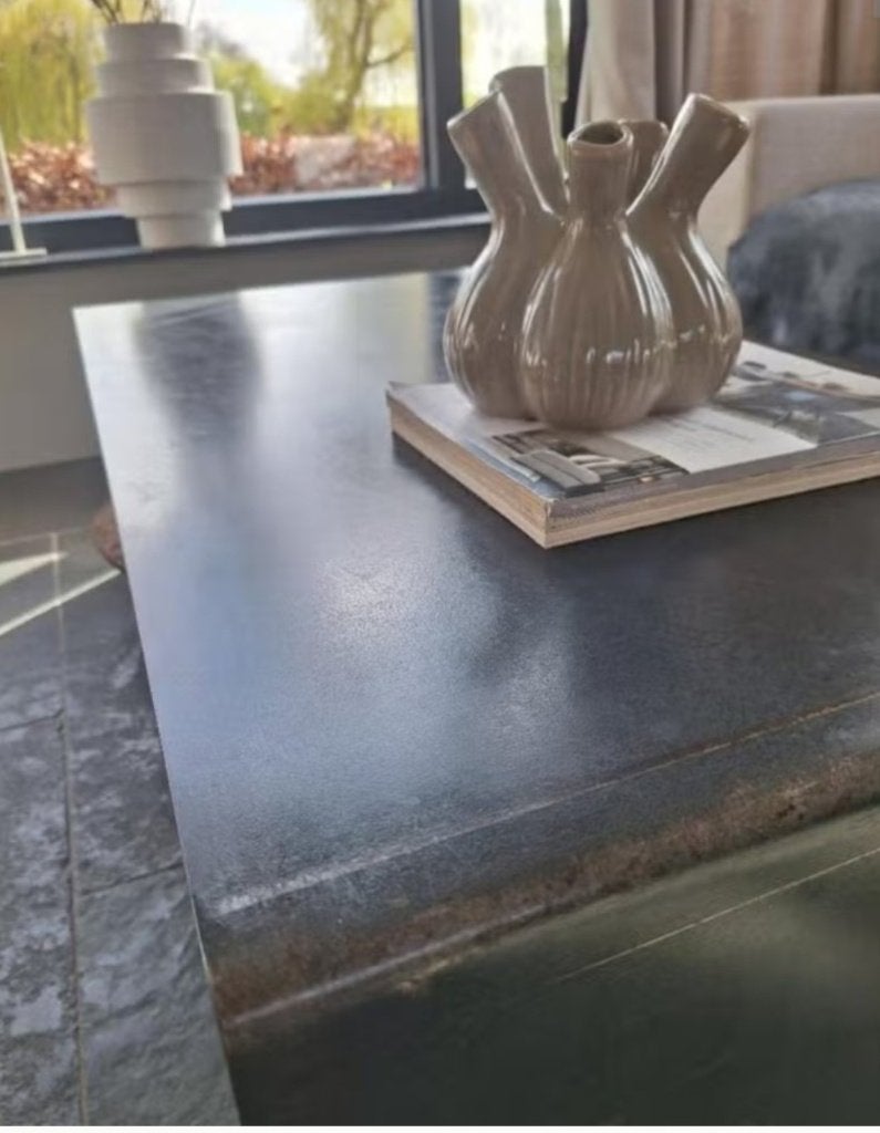 Stalen salontafel, Ophalen, Gebruikt, 100 tot 150 cm, 50 tot 100 cm