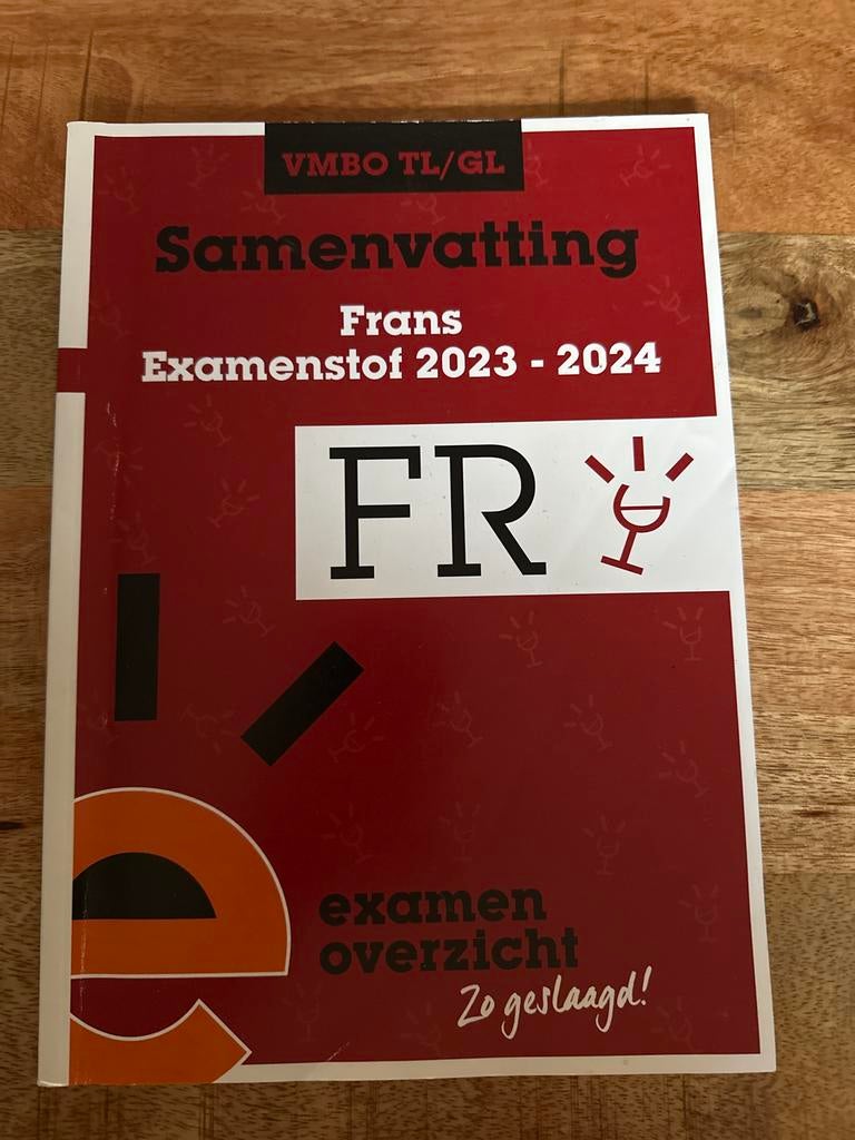 Samenvatting Frans Examenstof VMBO TL/GL 2023-2024, Ophalen of Verzenden, Zo goed als nieuw, Non-fictie