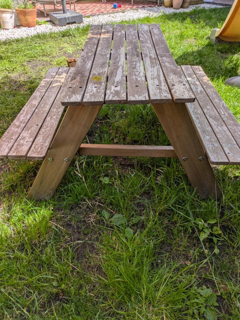 IKEA Resö Kinderpicknicktafel - Houten Buitenmeubel, Tuin en Terras, Picknicktafels, Kinderpicknicktafel, Gebruikt, Ophalen of Verzenden